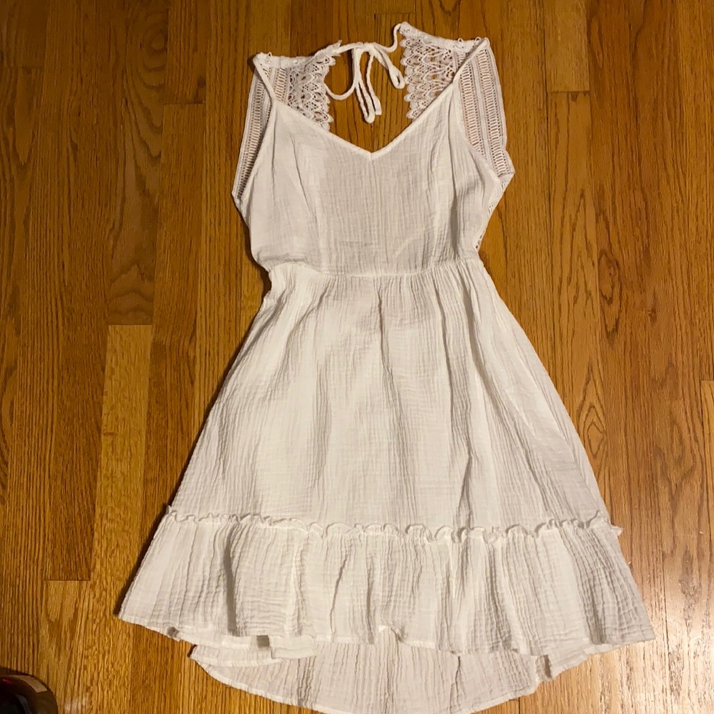White midi dress